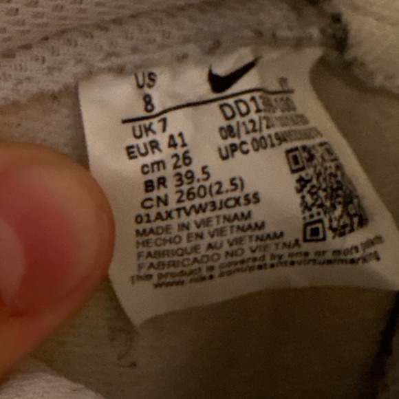 Nike Dunk High Platinum White Gray Sneakers Women's Size 8 DD1869-102 - Picture 7 of 10